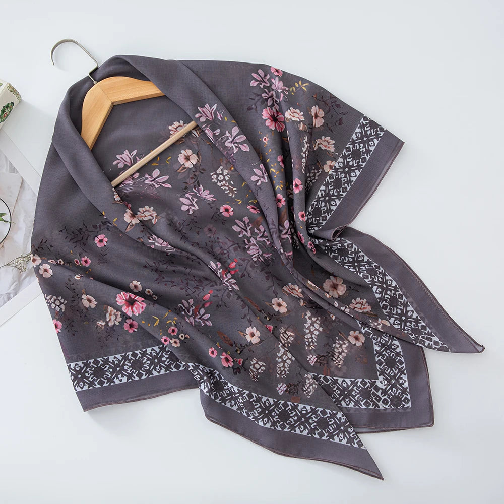 Premium Bawal Floral Hijab