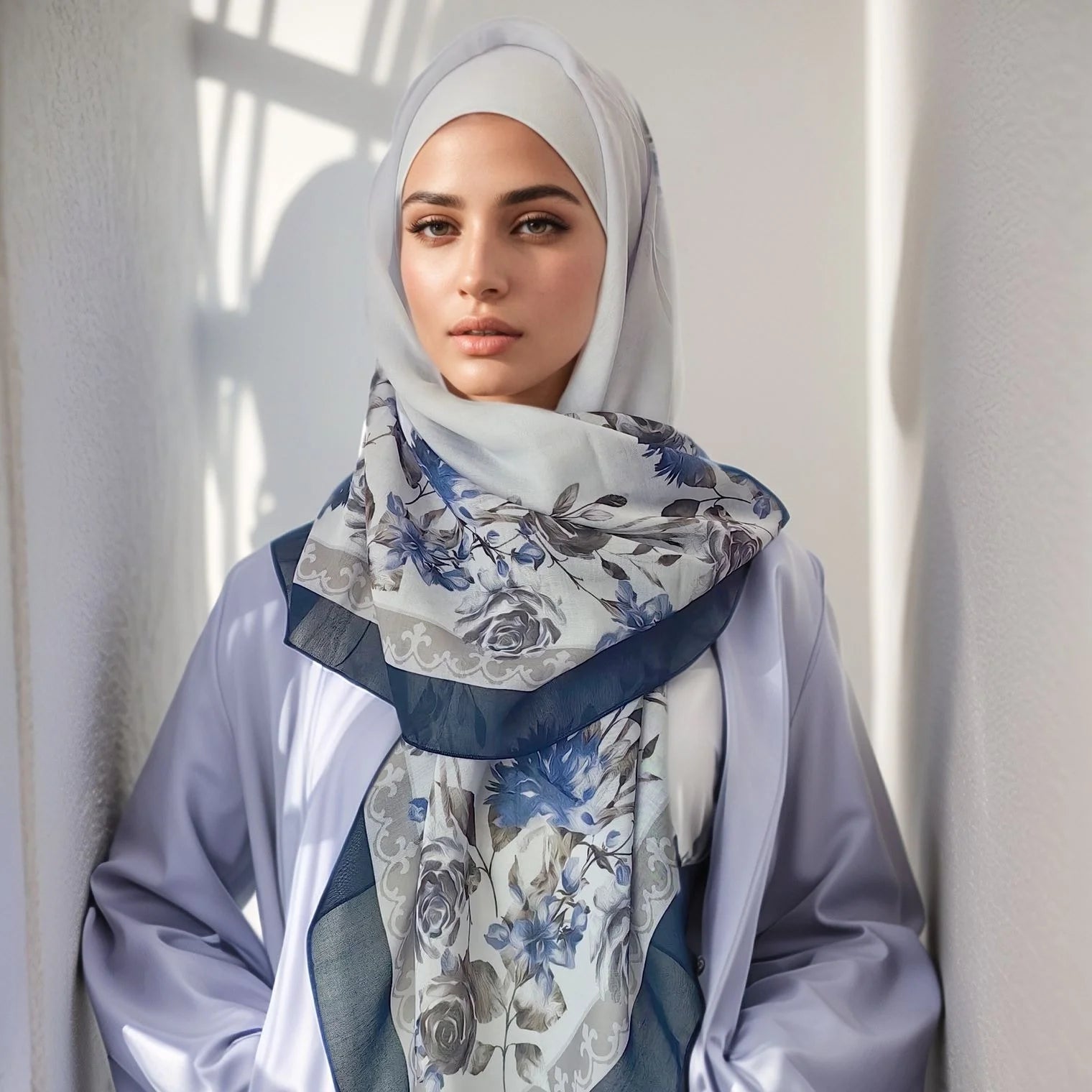 Premium Bawal Floral Hijab