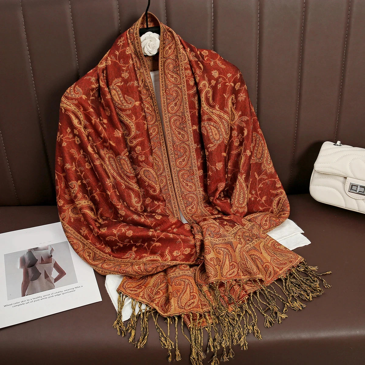 Embroidered Voile Scarf Hijab
