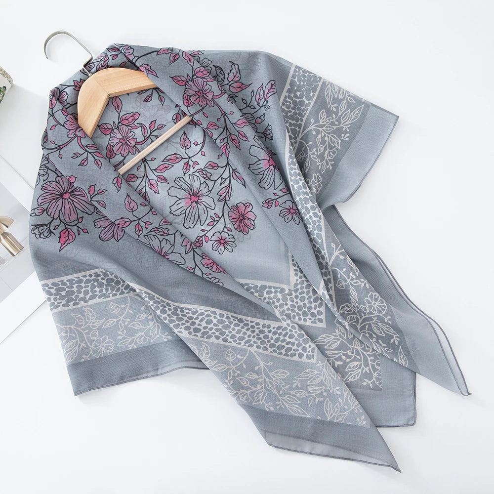 Premium Bawal Floral Hijab