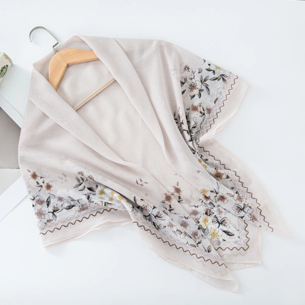 Premium Bawal Floral Hijab