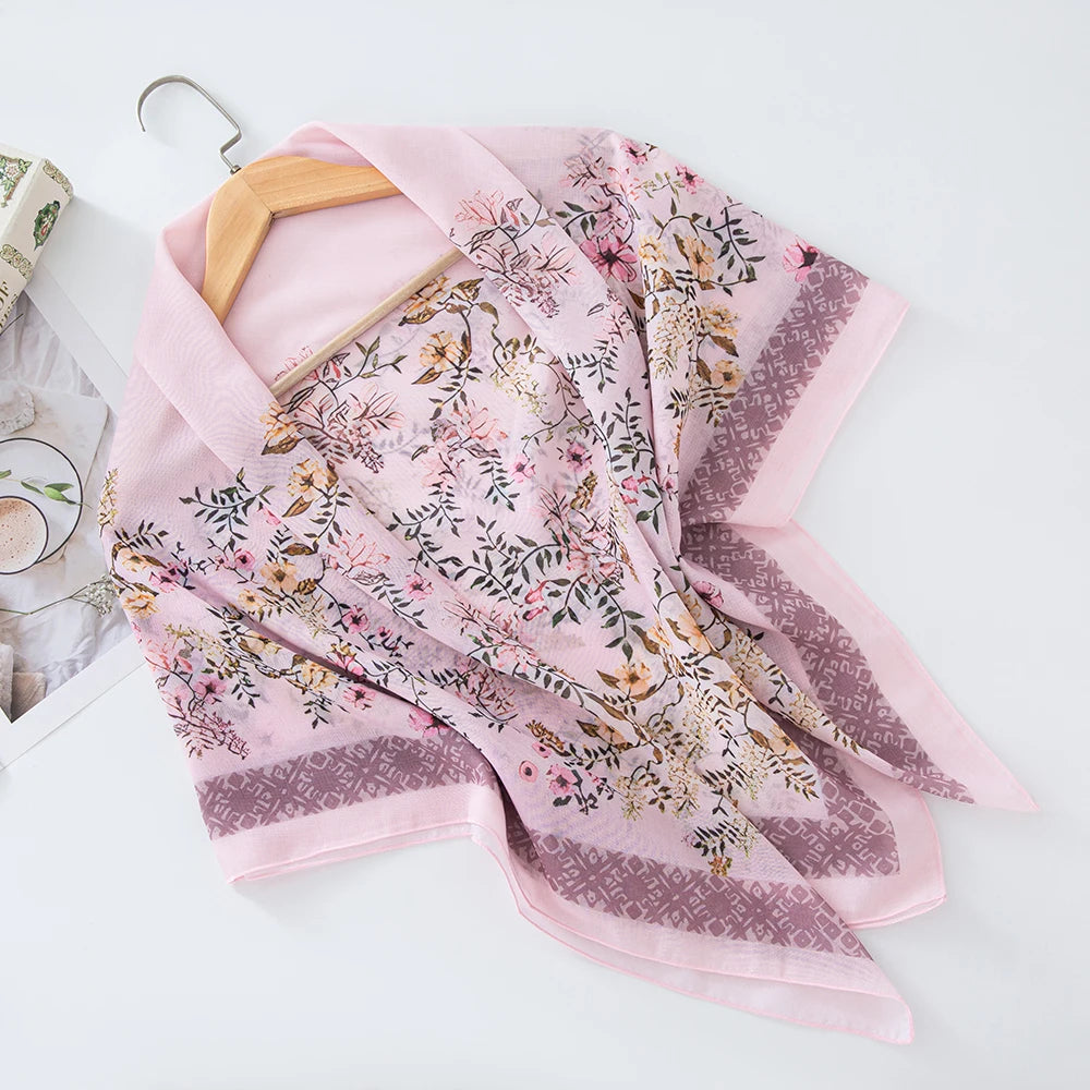 Premium Bawal Floral Hijab