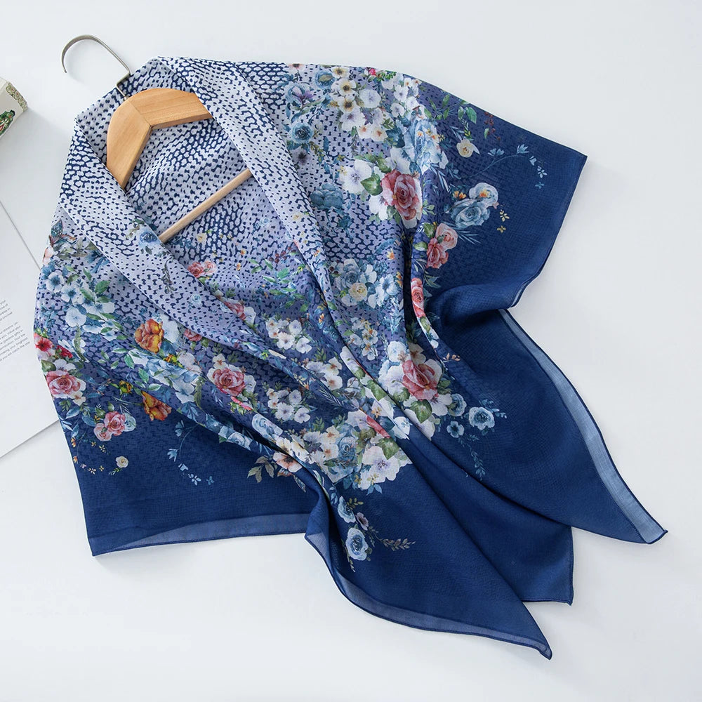 Premium Bawal Floral Hijab