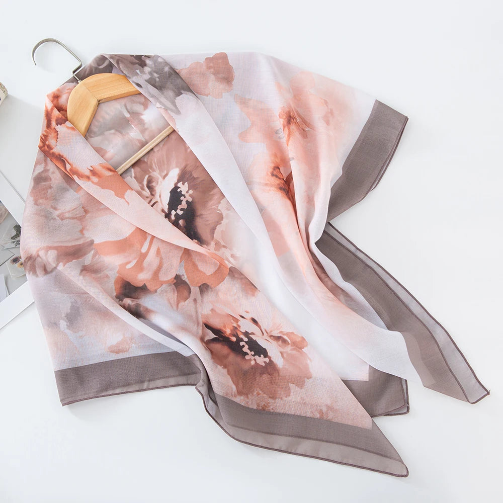 Premium Bawal Floral Hijab