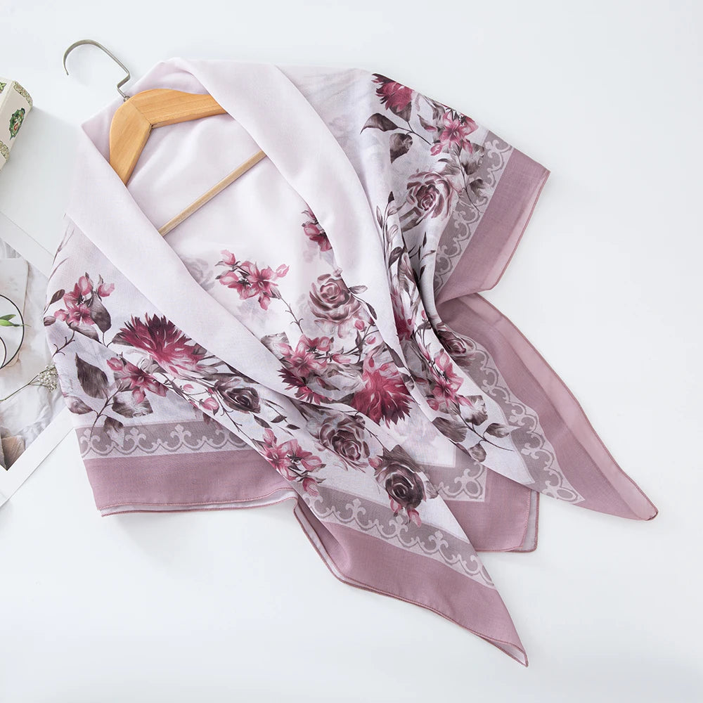 Premium Bawal Floral Hijab
