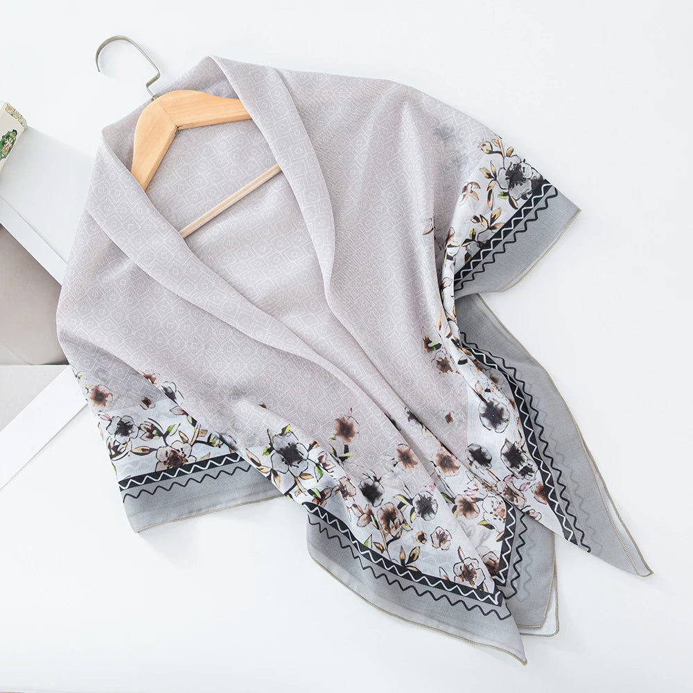 Premium Bawal Floral Hijab