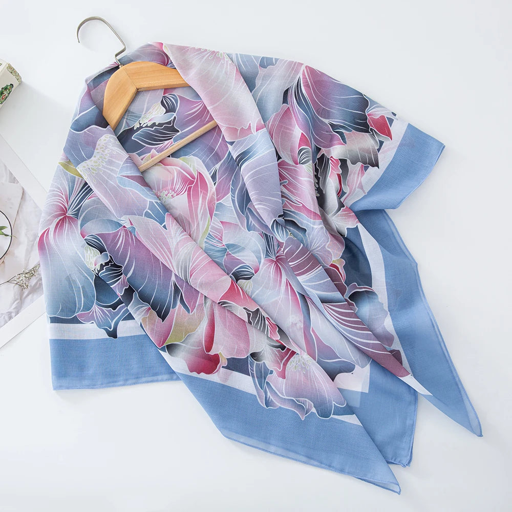 Premium Bawal Floral Hijab