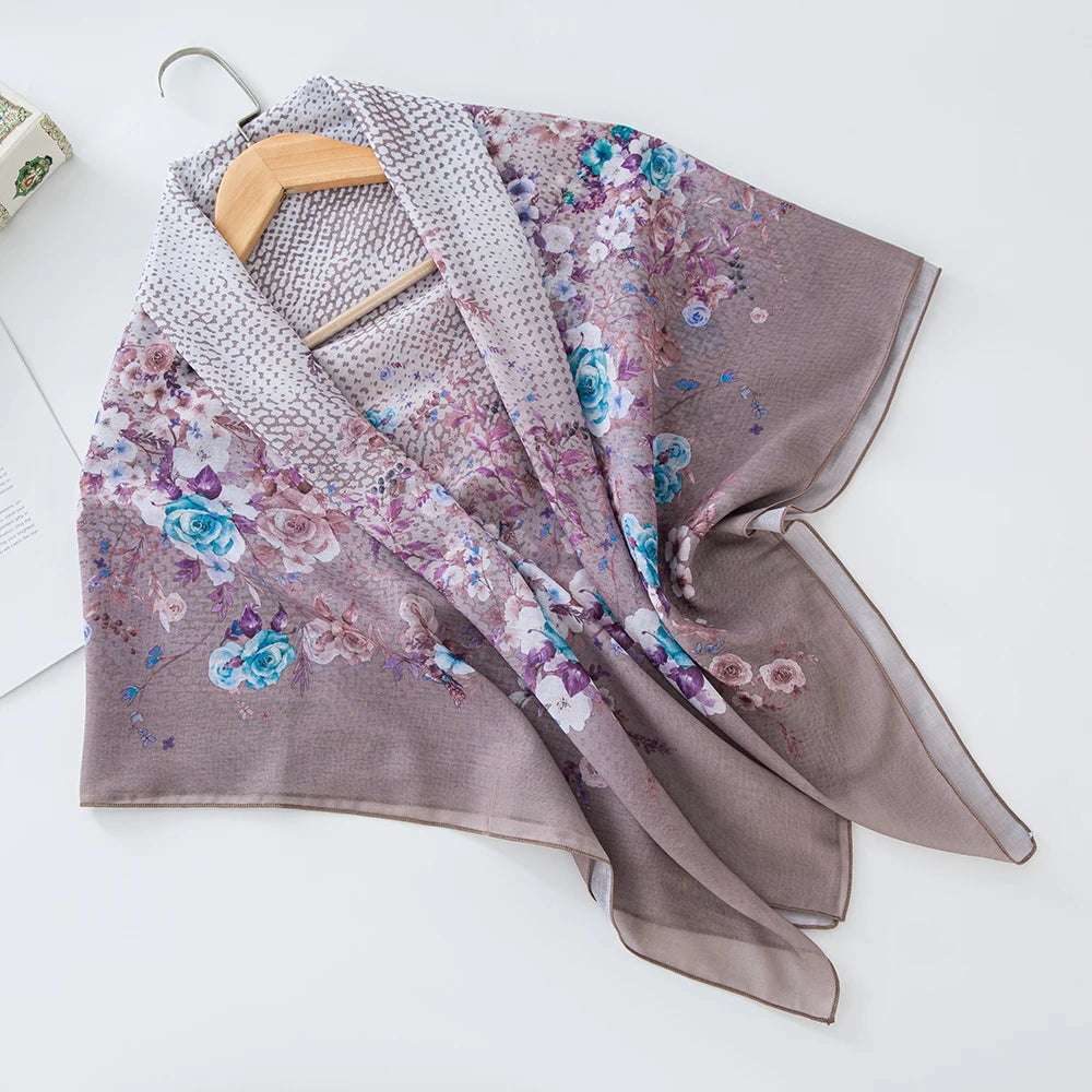 Premium Bawal Floral Hijab