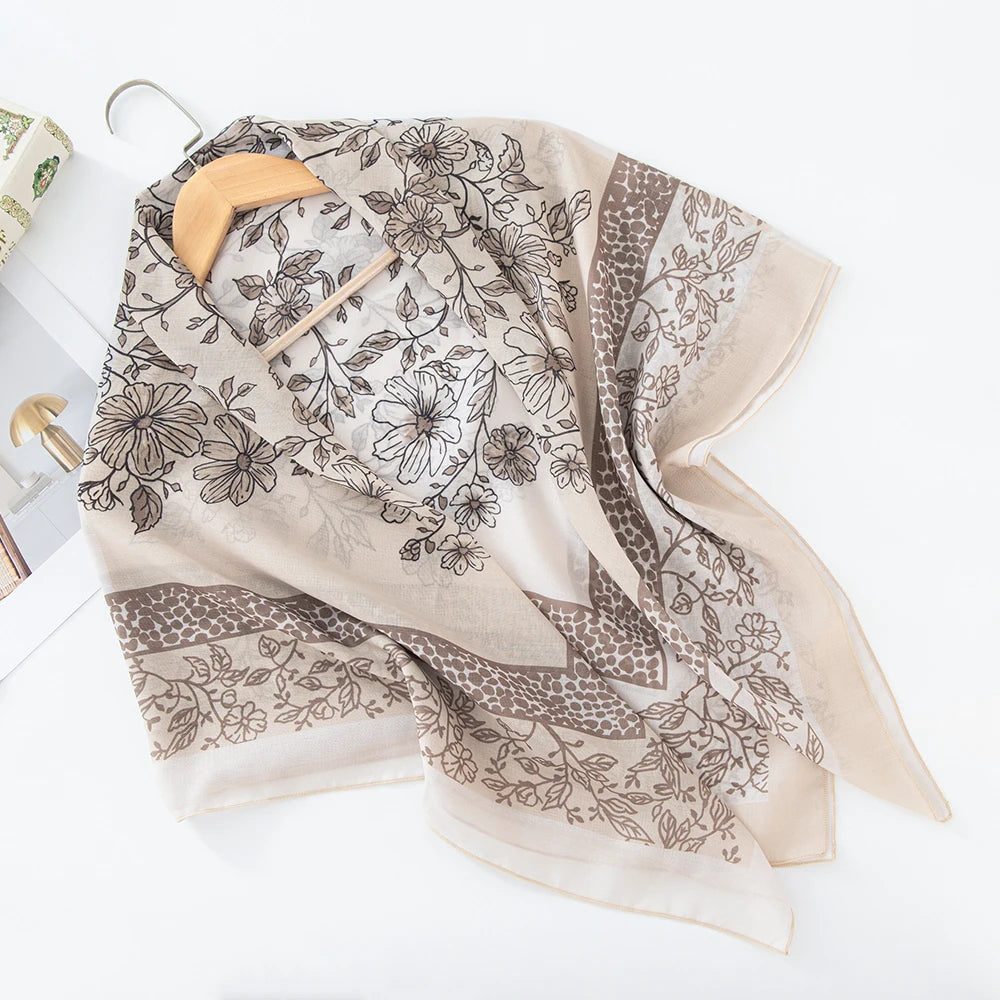 Premium Bawal Floral Hijab