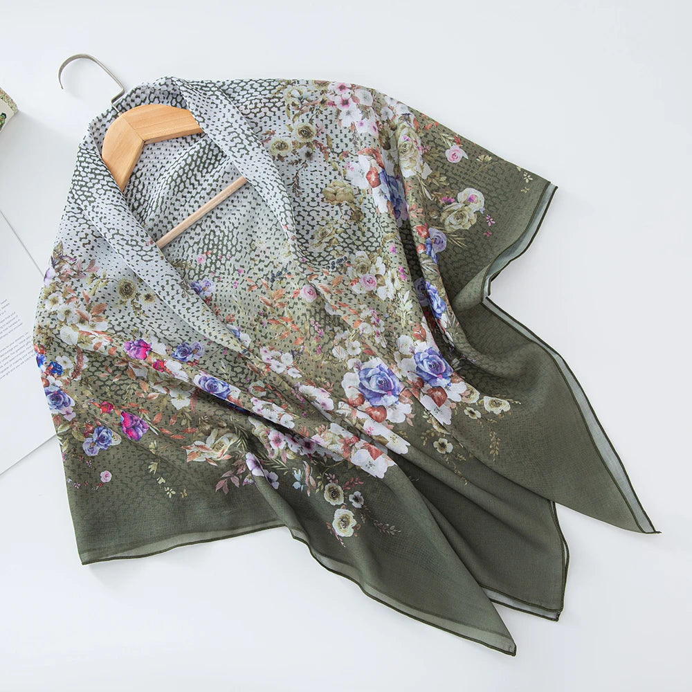 Premium Bawal Floral Hijab