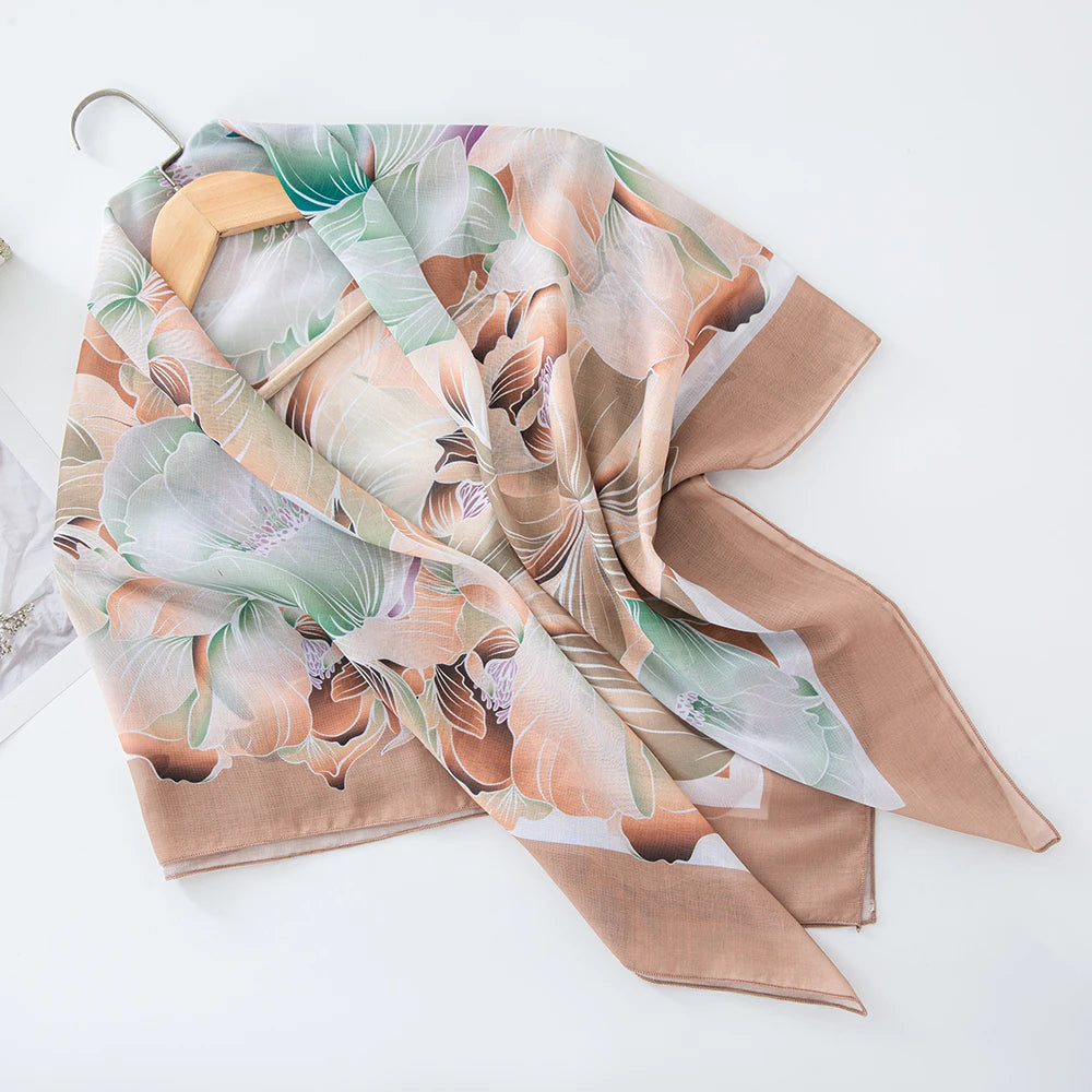 Premium Bawal Floral Hijab